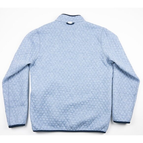 Marine Layer Corbet Pullover Men's Medium Reversible Quilted Snap Blue Gray - Picture 12 of 16